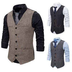 Broek 2022 Nieuwe Mannen Vest Pak Vest Slanke Enkele Breasted Designer Merk Mouwloze Formele Jas Top Volwassen Jurk Tuxedo