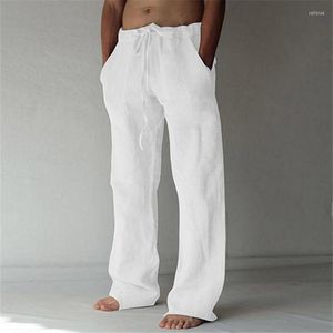 Pantalon 2023 Men de masse au quotidien décontracté Sumou massif entité pleine longueur en lin mid de taille mid de taille cordon streetwear maelove963