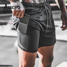 Broek 2023 Heren 2 in 1 fitness Running Shorts Men Sports shorts Quick Drying Basketball Training Gym Sport Shorts Joggers Short Pants