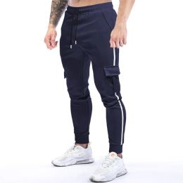 Pantalon 2024 Fashion Men Gyms Pant de couleurs purs Joggers Fitness Fitness Casual Long Pantal