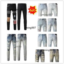 Broeken 2024 Gaten Nieuwkomers Jean amari Jeans amirl amirlies COOLGUY am Denim amis imiri Broeken amiiri Heren Biker Luxe Man Designer Kleding 32XE