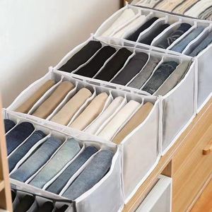 Pantalon 3 PCS Organisateur de placard pour linge Pantalon Tshirt Boîtes de rangement lavables Tiroirs de rangement pliable