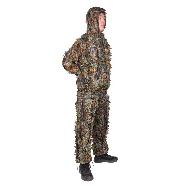Pantalon 3D Feuilles de chasse vêtements bionic ghillie costumes sportifs Secret Huntwatch veste de vêtements de camouflage AirSoft Airsoft