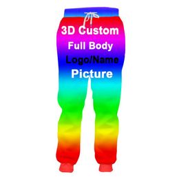 Pantalon 3D Print Design Casual Joggers Hommes Vêtements Sport Long Pantalon de survêtement Singlet vendeurs en gros DIY Personnaliser Dropshipping Plus Taille