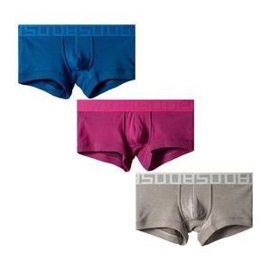 Pantalons 3pcs Sexy Long Boxer Men Underwear Boxershorts High Elasticity Cotton Cotton Mâle Mâle Men de lingerie Men de linge 2023