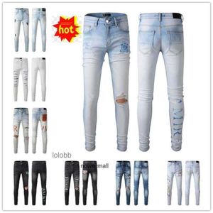 Pantalon amari trous amill amillies jean am jeans amimi biker amiiri denim 2024 nouveau pantalon arrivale coolguy mens luxury man designer vêtements ygwu