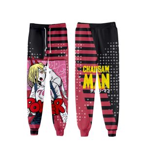 Pantalones de chándal con estampado 3D de Anime para hombre y mujer, pantalón de chándal largo Harajuku para correr deportes, motosierra, niños y niñas