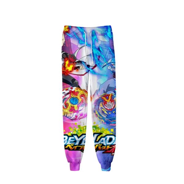 Pants Beyblade Burst Evolution Pantalones de chándal con estampado 3D Pantalones de chándal Harajuku de moda Pantalones de chándal de calle de gran oferta Pantalones de hombre/mujer