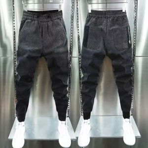 Pantalon noir jogger pantalon plaid pantalon de survêtement