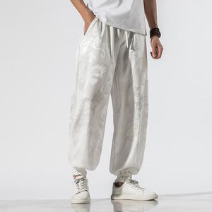 Pantalon chinois Hanfu décontracté, pantalon Kung Fu pour hommes, pantalon de Jogging grande taille, vêtements traditionnels chinois à motif de Dragon