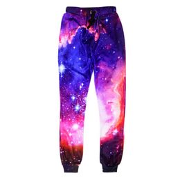 Pants CJLM Moda Galaxy Joggers Pantalones Hombres Impresión 3D Coloridos Pantalones Harem Casuales Pantalones Divertidos Unisex Ropa de Talla Grande