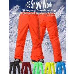 Pantalon couleurs gs marque de neige pantalon de snowboard combinaison pantalon 10 km imperméable au vent respirant hiver ski sportif extérieur pour hommes