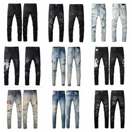 broek designer jeans voor heren jeans heren Jeans Hole Italië Merk Man Lange broek Broeken Streetwear denim Skinny Slim Straight Biker Jean voor Designer heren gestapelde top