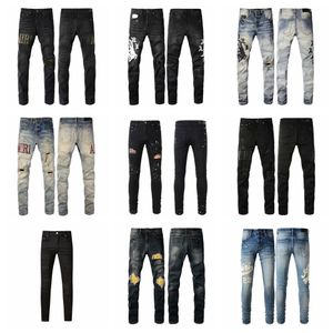 pantalones jeans de diseñador para hombre jeans hombres Jeans Hole Italia Marca Hombre Pantalones largos Pantalones Streetwear denim Flaco Slim Straight Biker Jean para diseñador hombre apilado