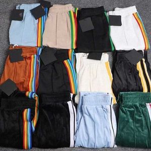 Broek ontwerper Rainbow Angel Men Palm lange shorts streep jogger broek joggers casual winter heren sporen pant rainbows zijstrepen broek