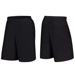 Pantalon E901 Pantalon de course décontracté à sec rapide pour l'été 200gsm tissu tissé noir couleur simple shorts sportifs hommes avec poches à fermeture éclair