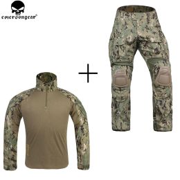 Pantalon pantalon tactique uniforme de combat émersongar avec pads de genou Mulitcam Shirt G3 Emerson Pantal