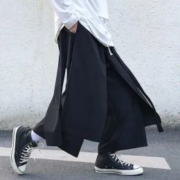 Broek nep twopeage pants mannen mannelijke nieuwe losse wideleg broek Casual rechte straatkleding lente herfst hiphop pantalons capris