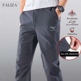 Pants FALIZA Pantalon Stretch Homme Respirant Extérieur Été Mince Pantalon à Séchage Rapide Pêche/Escalade/Camping/Trekking Pantalon de Randonnée PFN42