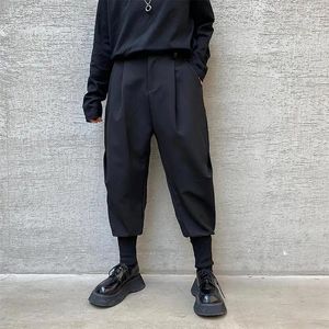 Broek Mode Heren Harembroek Zwarte taps toelopende elastische taillebroek Oversized enkelbroek met manchetten