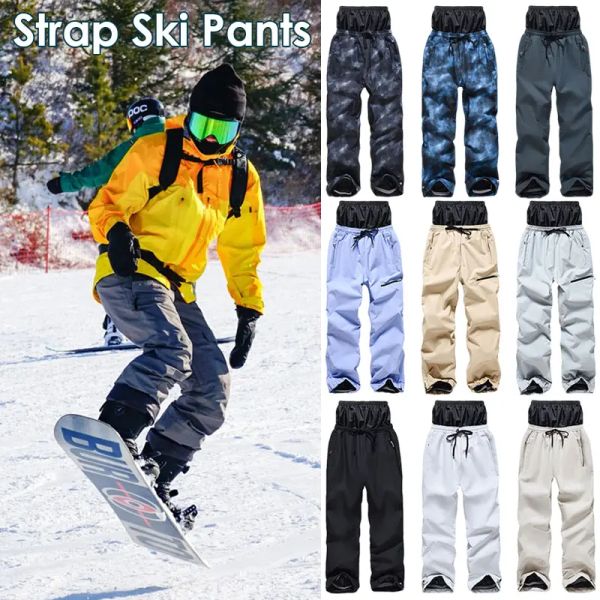 Pantalon de la mode Pantalons de ski mascules femmes pantalons de neige imperméables du vent.