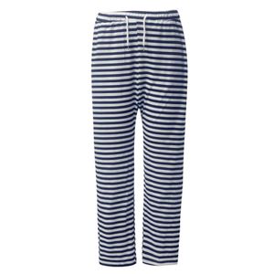 Broek voor vrouwen Losse Casual Elastische Band Stripe Vrije tijd Broek met zakken Pantalones de Mujer Q0801