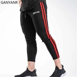 Pantalon ganyanr jogging pantalons hommes sport de gym de sport de course à la course de sports de sport