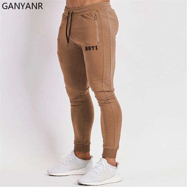 Pantalones ganyanr corriendo pantalones hombres jogging gym sport entrenamiento leggings pantalones pistas entrenamiento fútbol fútbol fútbol