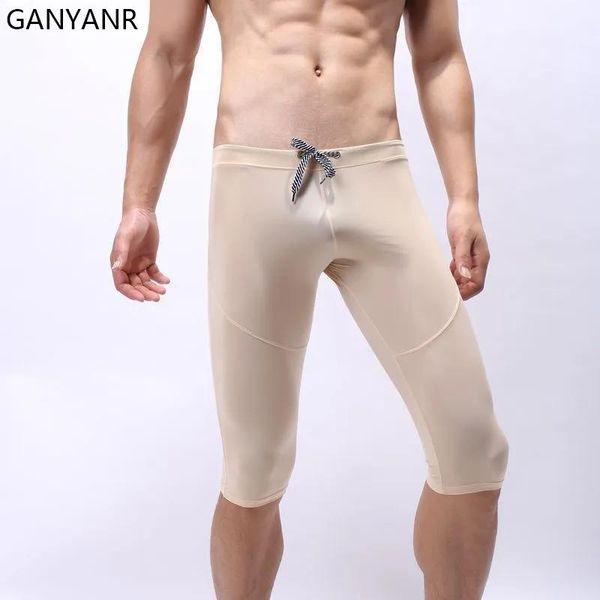 Pantalon Ganyanr Collants de course Hommes Sportswear Leggings Gym Compression Shorts Fiess Sports Sexy Basketball Fit Yoga Entraînement Entraînement