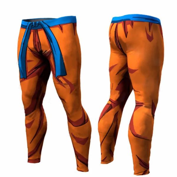 Pantalones Goku 3D patrón impreso medias de compresión pantalones hombres pantalones de sudor pantalones ajustados Legging pantalones masculinos traje de Vegeta pantalones largos