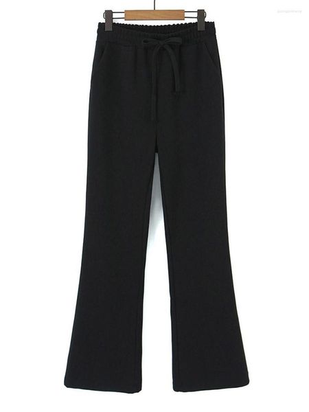 Pantalon bonne qualité grande taille Flare femmes 2023 printemps été coupe jambe mince bas Stretch pleine longueur pantalon courbe vêtements