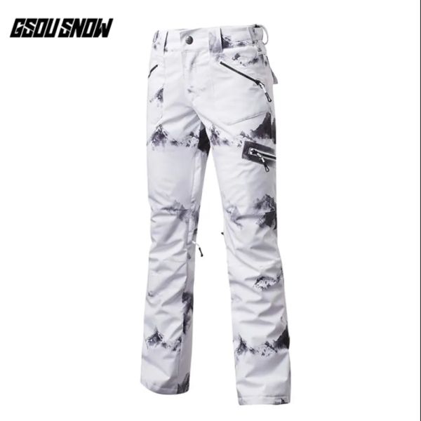 Pantalon gsou pantalon de ski à l'épreuve des eaux de neige pour femmes, vêtements de neige, ski, snowboard, pantalon sportif, femme, hiver, extérieur, marque