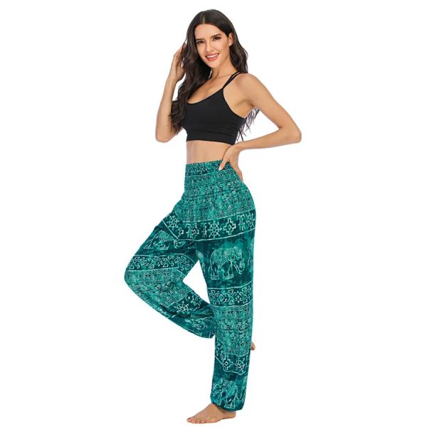 Pantalon H017 thaïlande éléphant Yoga pantalon Bloomers Yoga vêtements pantalons décontractés nouvelle mode imprimé pantalon d'entraînement