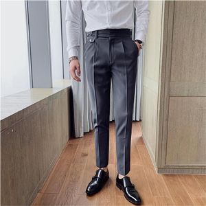 Broek Hoge Kwaliteit Witte Trouwjurk Broek Mannen Pak Broek Casual Slim Fit Formele Broek Pantalon Kostuum Mannen Pak Broek