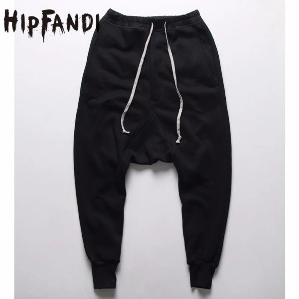 Pantalon HIPFANDI joggers pantalon décontracté sarouel hommes noir mode Swag danse goutte entrejambe Hip Hop pantalons de survêtement pantalons de survêtement pour hommes