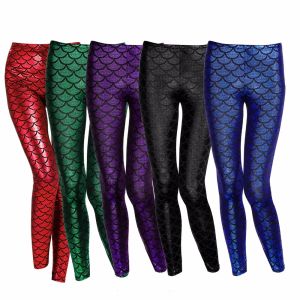 Pantalon pantalon de poisson chaud sirène imprimé skinny stress collons pantalon