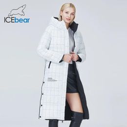 Pantalon Icebear 2022 Nouveau manteau long pour femme Double face Veste portable à la mode à capuche Femme Manteau Marque Vêtements Gwd22512p