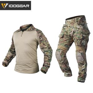 Pantalon iDogear tactical uniforme bDU G3 Combat chemise pantalon genouds update ver Camo AirSoft Military Combat Uniform 3004