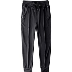 Pantalons de jogging pour hommes, pantalons de survêtement noirs, Baggy, amples, respirants, décontractés, été, fins, longueur cheville, taille élastique, grande taille