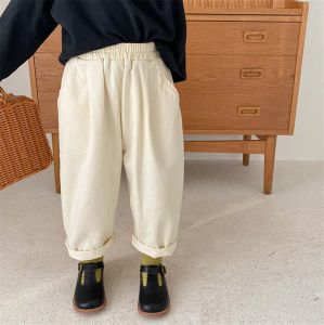 Pantalon coréen de style coréen garçons et filles pantalon décontracté solide mode unisexe mode pantalon en vrac pour les vêtements pour enfants
