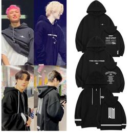 Pantalon Kpop Ateez the Fellowship : Break the Wall 2023 World Tour Oversize Femmes/hommes Sweat à capuche Pull Veste à capuche Vêtements d'extérieur