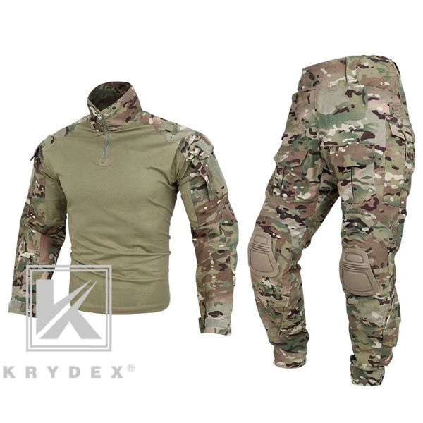 Pantalones Krydex G3 Combate Uniforme Set para la caza militar Airsoft Shooting Multicam Style CP Tactical BDU Camuflaje Camuflaje Pantalones Kit