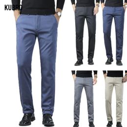 Pants KUBRO marque hommes costume pantalon décontracté bureau haute qualité coton pantalon Plus velours épais affaires hommes Social pantalon mâle pantalon