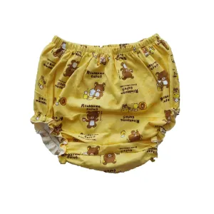 Pantalon Langkee Haian Abdl Incontinence adulte Pullon PVC Print Pantalon de flanelle Coton Couleur Jaune