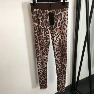 Pantalon leopard à imprimé leggings pour femmes hautes taules élastiques pantalons maigres