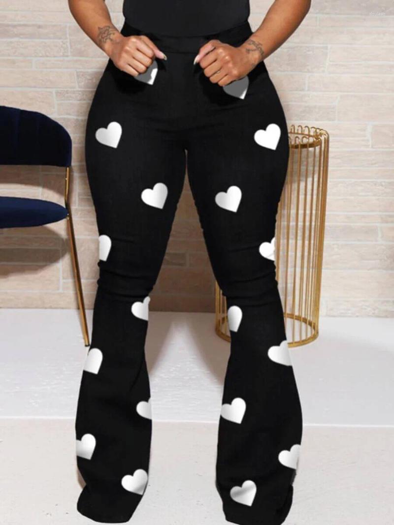 Pantaloni LW Pantaloni sportivi casual da donna con stampa alta elasticizzata taglie forti Pantaloni Hallen a vita hip-hop autunno-estate