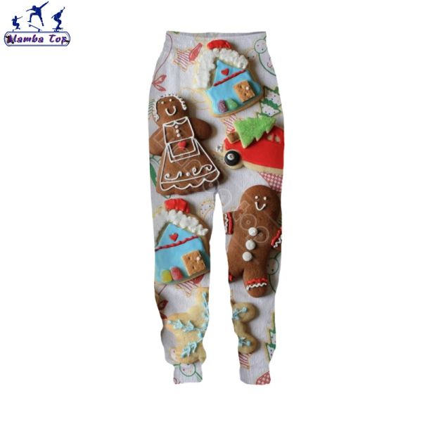 Pantalones Mamba Top Hombre Pantalones Anime Ropa de Navidad Mujeres Pantalones de chándal Pantalones largos de Papá Noel Chica linda 3D Cosplay Hombres Pantalones al por mayor