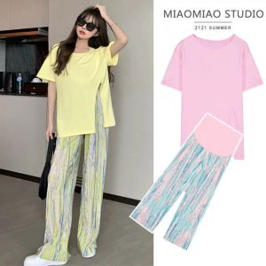 Pantalones ropa de maternidad moda de verano nueva versión coreana