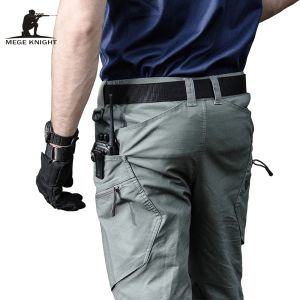 Pantalones Pantalones militares de la marca Mege, ropa táctica urbana para hombres, pantalones de combate con múltiples bolsillos, pantalones casuales únicos, tela Ripstop