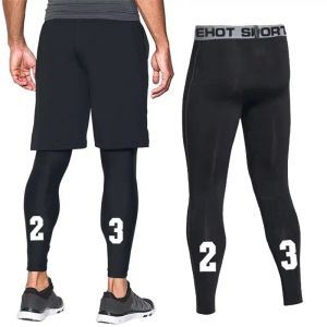 Broek mannen basketbalcompressie Pant 3/4 panty gym runnen bodybuilding jogger skinny leggings broek sportkleding snel droge windbreker